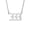 Silver-333, variant on Minimalist Women's Stainless Steel Angel Numbers Necklace 222 Pendant Choker Numerology Jewelry Silver