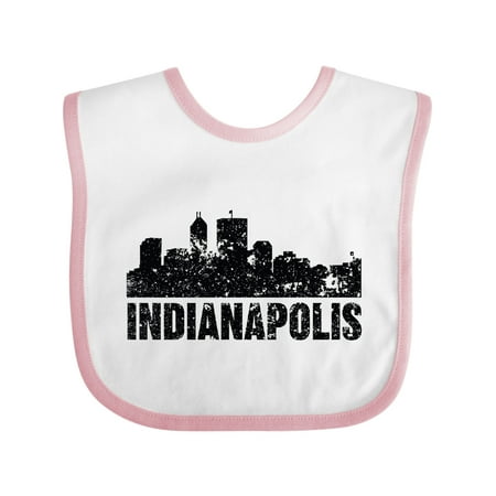 

Inktastic Indianapolis Skyline Grunge Gift Baby Boy or Baby Girl Bib