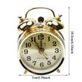 ZOURIH Clock Metal Vintage Alarm Clock Extra Loud Manual Wind Up Analog