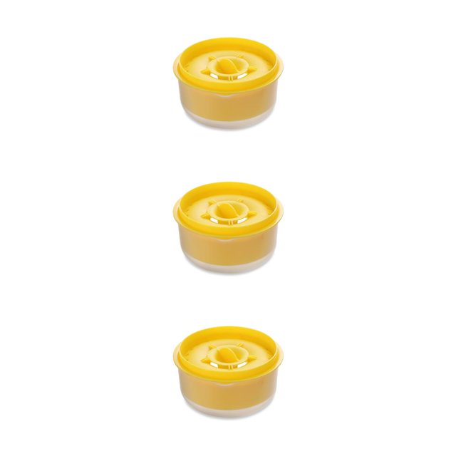Moyic Separador de huevos, tamiz, huevos, yema blanca, caja de almacenamiento reciclada, divisor, herramienta de separación para hornear, Amarillo 3Conjunto