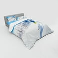 thumbnail image 2 of Ambesonne Winter Bedding Set 4 Pcs, Skiing Extreme Sports, Queen, Blue White Yellow, 2 of 2