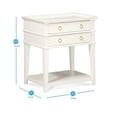 thumbnail image 3 of Home Square 2-Drawer Tray Top Wood Nightstand Set in White (Set of 2), 3 of 15