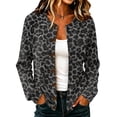 thumbnail image 2 of Cardigans for Women Leopard Print Knit Button Down Long Sleeve Loose Fit Fall Jacket Coat Tops, 2 of 7