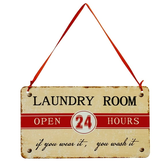 Vintage Laundry Room Sign Metal Laundry Sign Rustic Laundry Wall Decor Hanging Sign for Home 8.5x5 inch