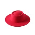 thumbnail image 1 of Faithtur Female Hat, ts Solid Color Flat-Top Cap Blower Hat Woolen Cap Fedoras, 1 of 5