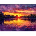 thumbnail image 2 of Sunset Over Rainbow Lake, 2 of 10