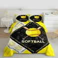thumbnail image 2 of jejeloiu Softball Game Gaming Full Size Comforter Sets,Ball Sport Theme Bedding Sets For Boys Teens Reversible 3pcs, 2 of 8