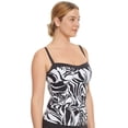 thumbnail image 3 of 24TH & OCEAN Black/White Abstract Zebra Tankini Swim Top, US 34D, UK 34D, NWOT, 3 of 4