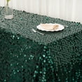 thumbnail image 6 of BalsaCircle 90" x 156" Big Payette Sequin Tablecloth Hunter Green, 6 of 7