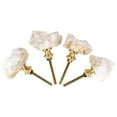 thumbnail image 4 of Koyal Wholesale Druzy Crystal Geode Stone Dresser Knobs, Cupboard Drawer Pulls with Natural Gold Plated Stone 4 Pack, 4 of 5