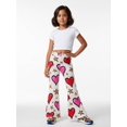 thumbnail image 3 of Girls Comfy-Fit Pants High-Waisted Flare Leg Flare Leggings Urban Trousers for Little Girls Age 3-10, 3 of 6