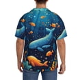 thumbnail image 3 of Kdxio Men's Hawaiian Shirt for Men Short Sleeve Shirt Whimsical Underwater Fantasy Summer Casual Holiday Beach Button Down T-Shirts, 3 of 5