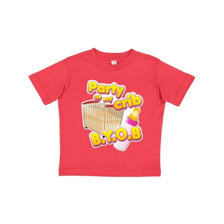 

Inktastic Party at My Crib (pink) Gift Toddler Boy or Toddler Girl T-Shirt