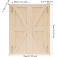 thumbnail image 4 of Swinging Door, Interior Pine Wood Cafe Doors, Auto Close Partition Door with 4 Hinges, for Hallway Porch Kitchen Bar Stairs Entrance, 27.55 * 35.43 in, Log Color, 4 of 9