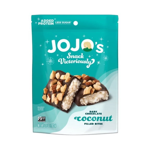 Jojo's Dark Chocolate Coconut Almond Filled Bites 3.6 oz.