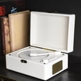 thumbnail image 1 of Lecteur CD Bluetooth Sans Fil 2024 avec Haut-Parleur Intégré et Lecture USB, Design Rétro, Batterie Rechargeable - Parfait pour les Amateurs de Musique (Blanc), 1 of 6