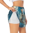 thumbnail image 3 of Lsque Cute Angel Winged Rabbit Printed Women's Running Shorts with Liner Pockets,Elastic Quick Dry Workout Athletic Gym Yoga Shorts,Womens High Waist Shorts-Small, 3 of 9