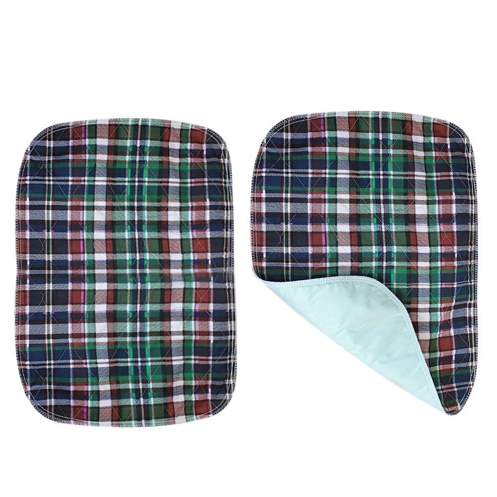 Platinum Care Pads 6 PACK - Plaid Small Washable Chair Pad Bed Pad / Small Reusable Incontinence Chair Underpad 17x24 - Perfect For Children And Adults Incontinence Protection