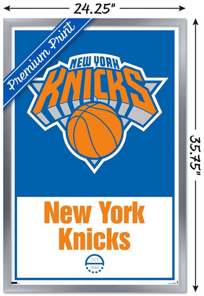 NBA New York Knicks - Logo 21 Wall Poster, 22.375" x 34", Framed