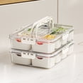 thumbnail image 2 of Nuevo Cajón para Verduras Condimentos Alimentaria Caja para Especias Plástico Sellada para Formato Dividido Caja Especias Transparente Ocho Compartimentos (mango Cuadrado Con Tenedor Y Cuchara), 2 of 9