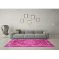 thumbnail image 3 of Ahgly Company Indoor Round Abstract Pink Modern Area Rugs, 3' Round, 3 of 4