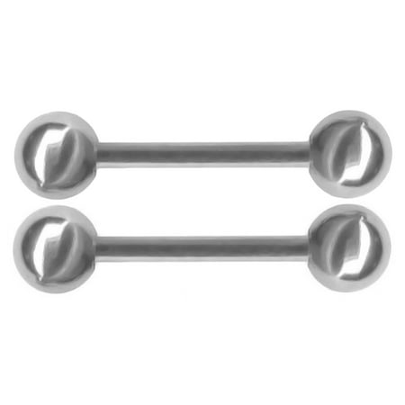Pair Of 20g 1 4 Inch 6mm Basic Stainless Steel Straight Barbell Pair Of 20g 1 4 Inch 6mm Basic Stainless Steel Straight Barbell