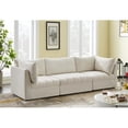 thumbnail image 3 of Meridian Furniture Jacob Cream Velvet Modular Sofa, 3 of 10