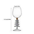 thumbnail image 2 of 1 Pcs Christmas Wine Glasses With Stem, Personalised Christmas Tree Wine Glass, Decorated Drinking Cup Crystal Christmas Holiday Tree Stemmed for Holiday Gift Xmas 8.46", 2 of 4