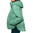 thumbnail image 4 of Miluxas Women's Pullover Puffer Jacket Lightweight Winter Warm Padded Hoodies Coat Oversized Quilted Jackets Outerwear with Pocket Green L(L), 4 of 9