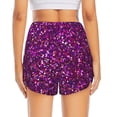 thumbnail image 4 of Uemuo Colourful Glitter Pattern Women's Athletic Shorts High Waisted Running Shorts with Liner Pockets Gym Elastic Workout Shorts-Large, 4 of 9