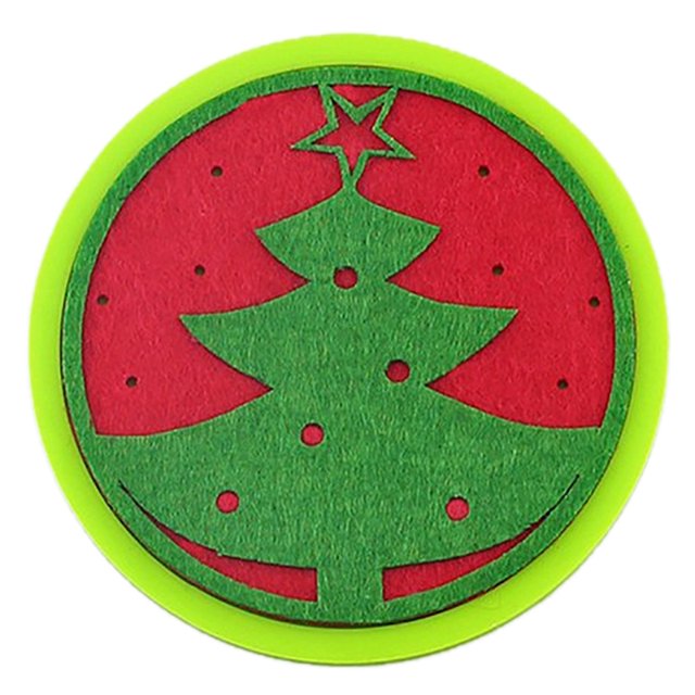 Christmas Absorbent Coaster Xmas Tree Snowflake Coaster Silicone Drink Coaster