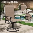 thumbnail image 5 of POTEBAN Textilene High Back Outdoor Dining Chair - Set of 2, Khaki, 5 of 9