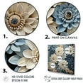 thumbnail image 3 of Designart "Bountiful White And Blue Zinnias" Zinnias Wall Decor, 3 of 7
