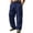 Dark Blue, variant on MXALUOB Men's Cargo Pants Wide Leg Cotton Blend Utility Pant with Multi-Pocket Straight Leg Loose Fit Button Closure Fashion Workwear