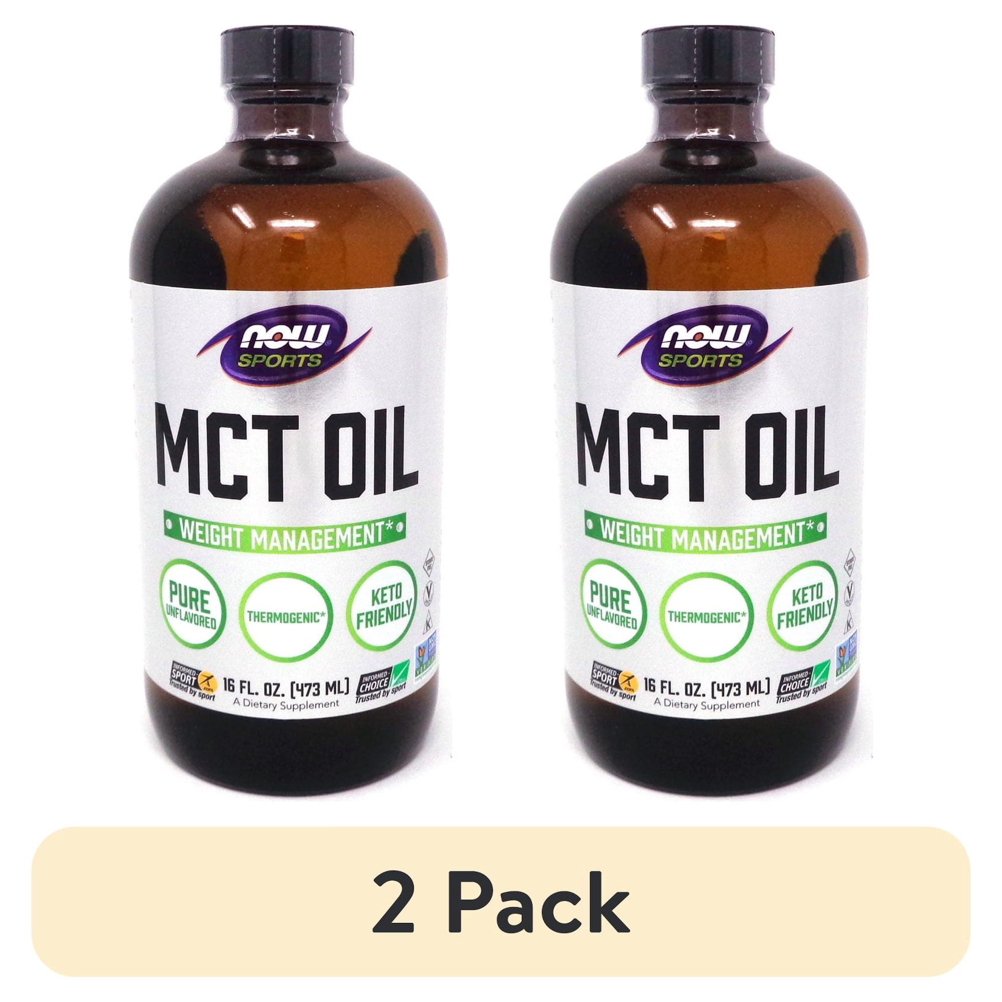 (2 pack) Now Foods - Pure MCT Oil, Weight Management, 16 Fluid Ounces