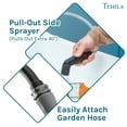thumbnail image 5 of TEHILA Space Saver 16 Gallon White Utility Sink with Black Faucet & Side-Sprayer, 5 of 9