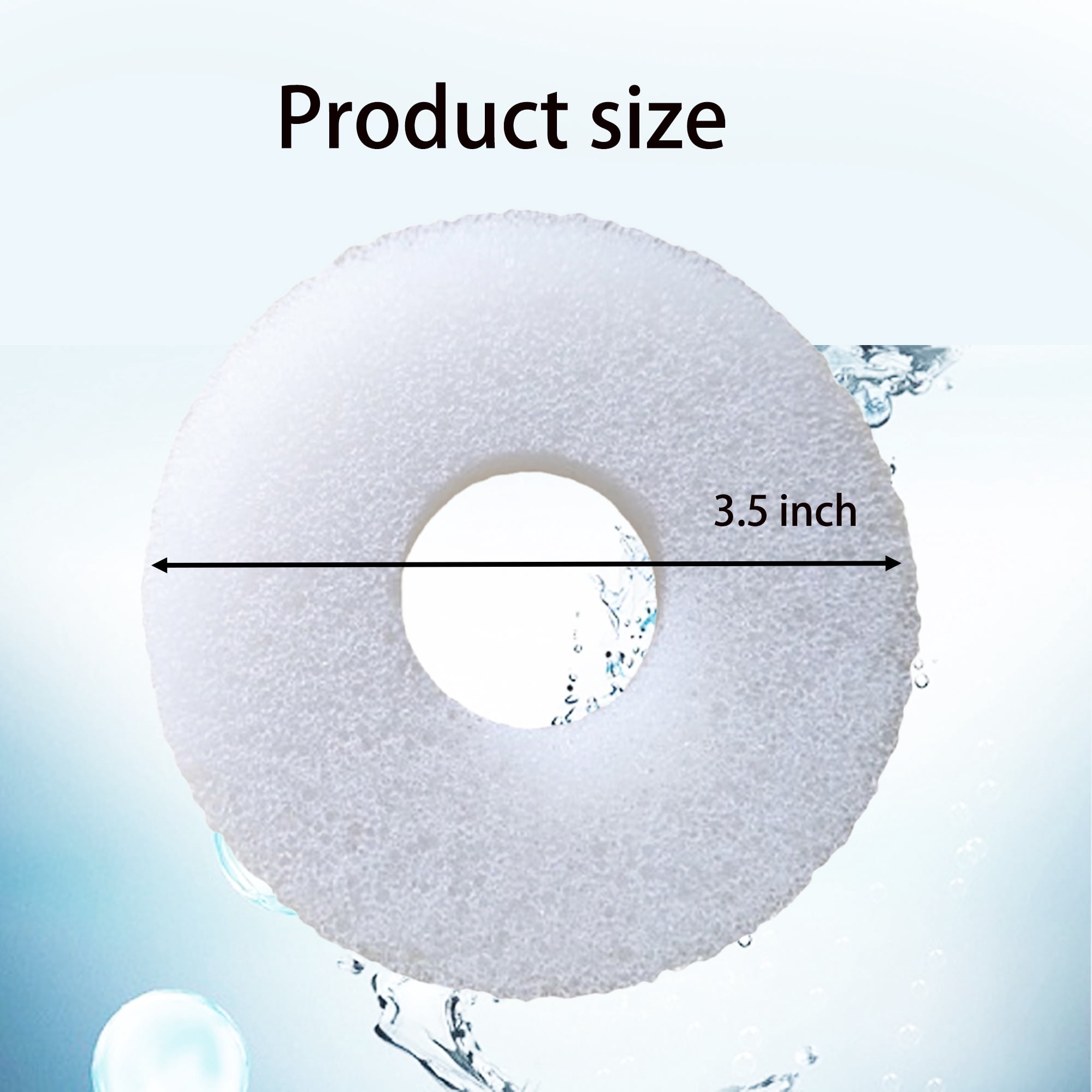 TropicAqua 12 Pack Ring Foam Filter Pads Replacement Compatible with Biorb Filter Aquarium Bio Sponge