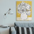 thumbnail image 2 of Stupell Industries Peony Sketch Bouquet Contrasted Distressed Yellow Canvas Wall Art, 36 x 48, Design by Annie Warren, 2 of 5
