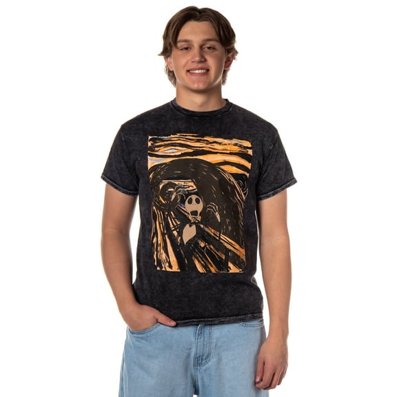 Disney The Nightmare Before Christmas Men's The Scream Jack Skellington Graphic T-Shirt