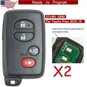 Keyecu for Toyota Prius 2010 2011 2012 2013 2014 2015 Smart Keyless Remote Key Fob 4 Button 314.3MHz 271451-5290, HYQ14ACX