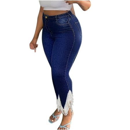 Fringe bottom sale skinny jeans