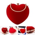 thumbnail image 3 of 1 PC Bolso portátil de bolso de corazón Bolsa de embrague Bolsa de noche sin cadena (rojo), 3 of 6