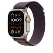 Apple Watch Band - Alpine Loop (49mm) - Indigo with Rugged Titanium Finish - Large