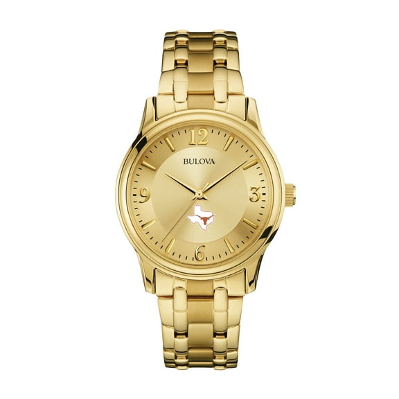 Men's Bulova Texas Longhorns Gold-Tone Watch