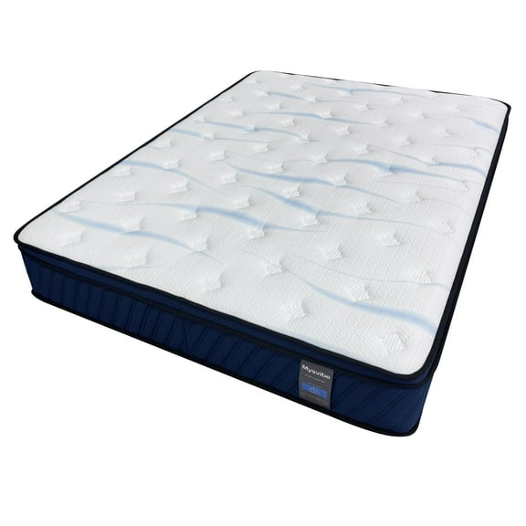 MySvibe Queen Mattress, 14 Inch Hybrid Mattress in a Box with Breathable Memory Foam and Pocket Spring