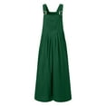 thumbnail image 5 of AOOCHASLIY Womens Jumpsuits Summer Clothes Womens Fashion Ethnic Style Solid Buttons Pocket Suspender Jumpsuit, 5 of 6