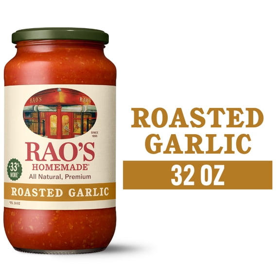 Rao's Homemade Roasted Garlic Sauce Made with Italian Tomatoes, 32 oz