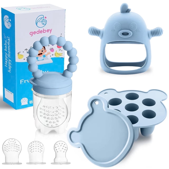 Set de alimentador para bebés Gedebey 3 en 1 de silicona libre de BPA