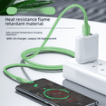 thumbnail image 4 of Cable de carga rápida para Android con pegamento líquido suave alargado de 1,8 m Cable de datos micro USB Cable de carga flash de 3 A, 4 of 5
