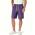 thumbnail image 4 of Atogsazn Mens Jogger Shorts Casual Athletic Drawstring Quick-Dry Elastic Waist Short Pants with Pocket Gym Trouser Purple XXL Fashion, 4 of 4